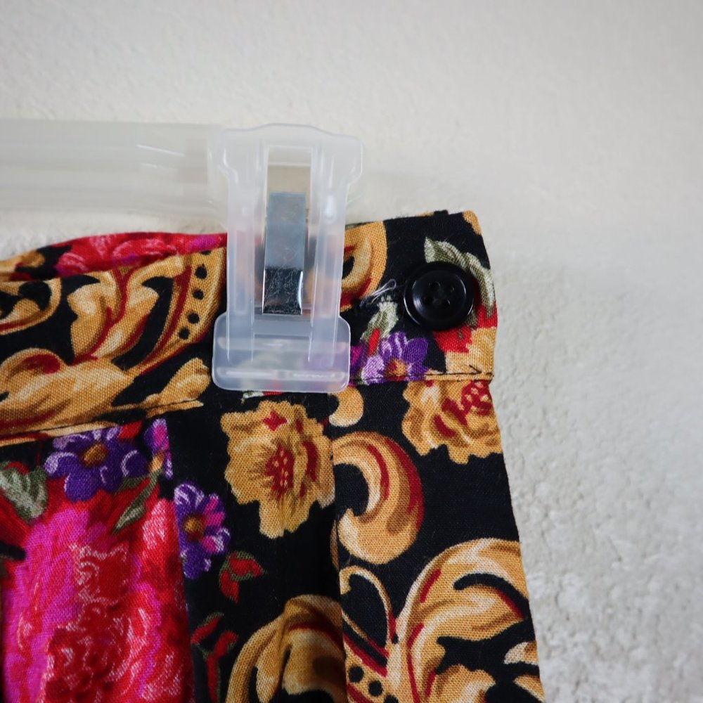 80's Herman Geist Pleated Romantic Floral Skirt - Picture 5 of 9